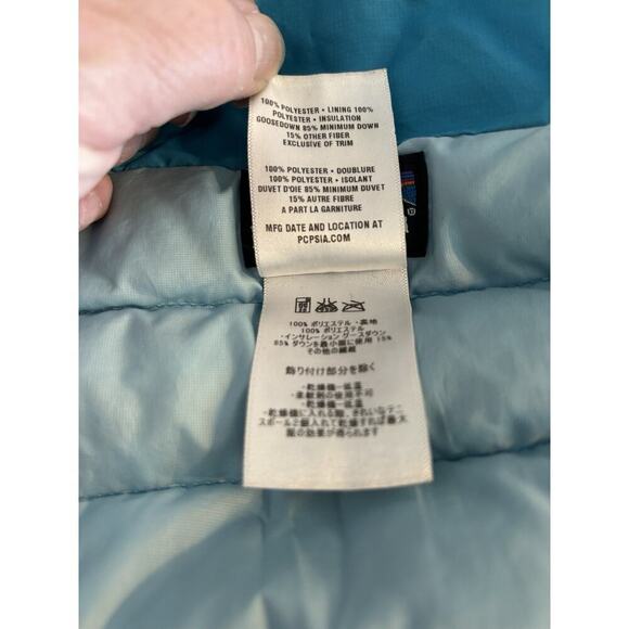 Patagonia Down Sweater Puffer Jacket Blue Teal Women's Size XS Preloved - Picture 10 of 11